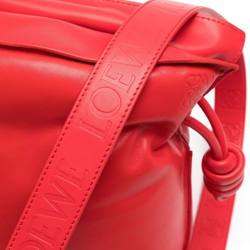 LOEWE
Flamenco Leather Clutch Bag In Red.. worn for only 1 time..ROYALTY…